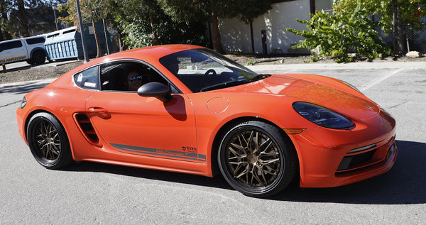 RVRN forged wheels on display at the Porsche Timeline event.