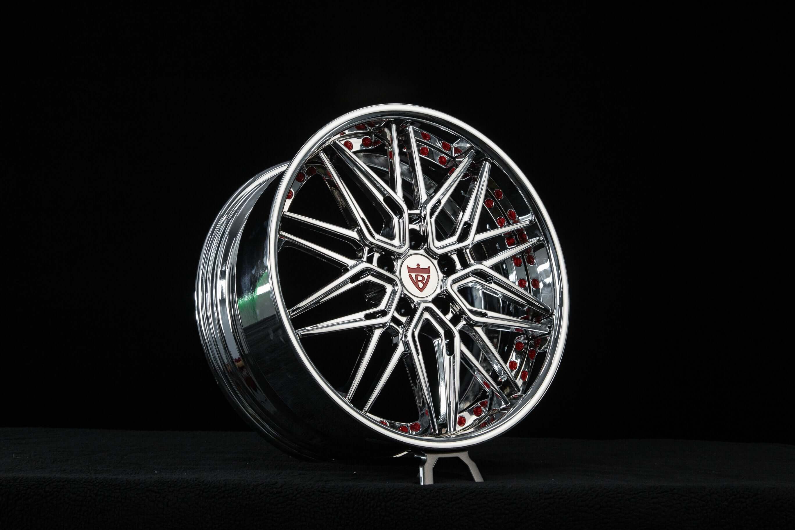 Chrome C5 Corvette aftermarket wheel showcasing staggered design and modern styling for 19/20 inch fitment.