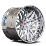 2-piece forged deep dish wheel with white and chrome finish-RVRN Wheels-RV-T081 Series