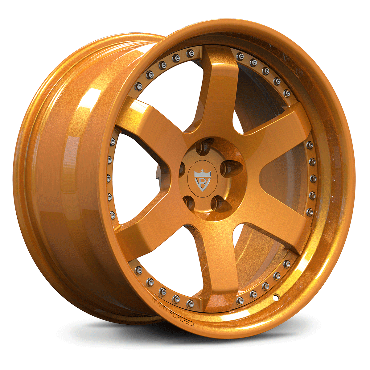 Transparent Bronze finish forged 2-piece step lip wheels by RVRN – elegant and performance-driven design.