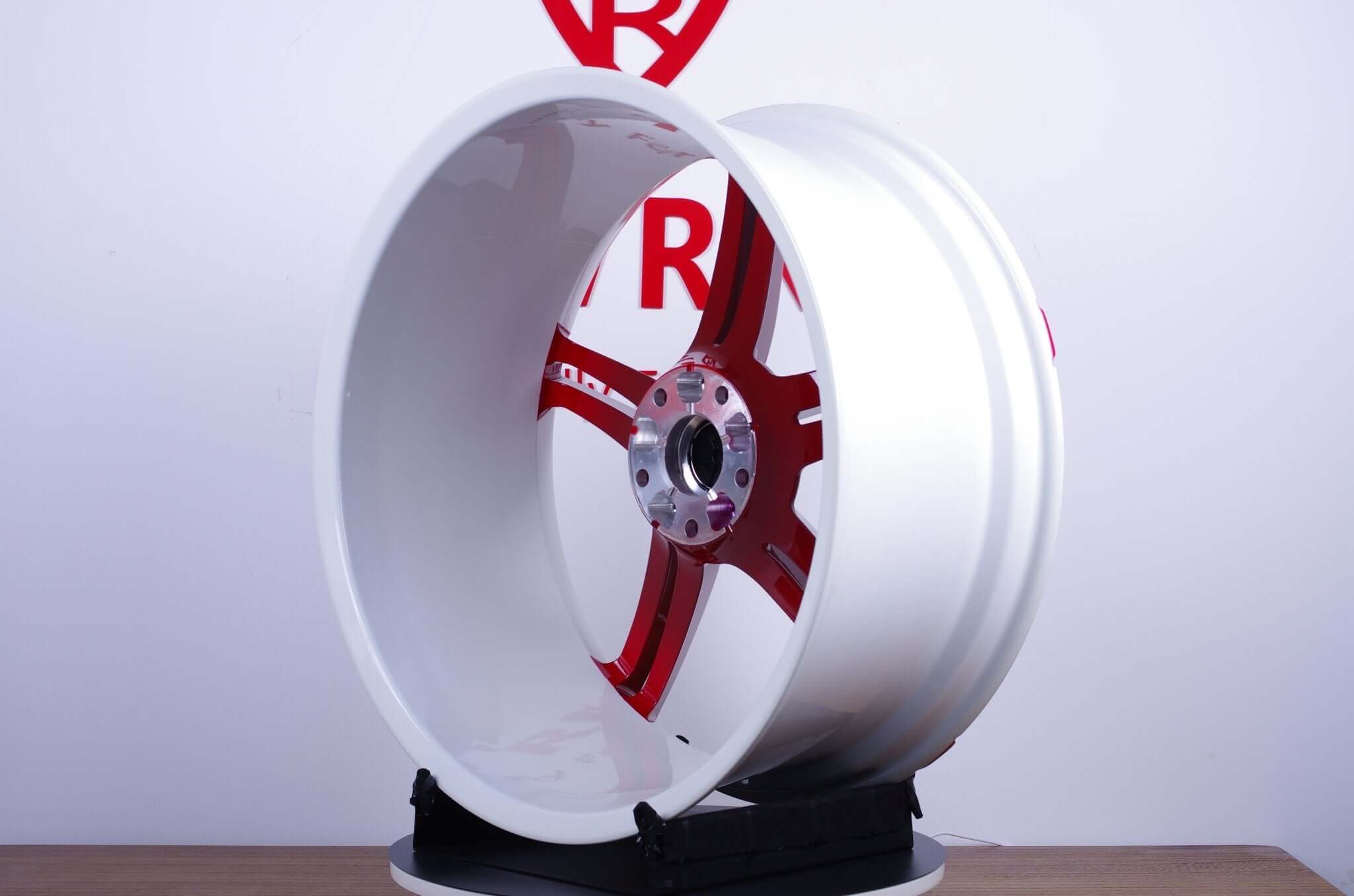 1 PIECE 5 SPOKE FORGED WHEELS SERIES : RV-MS63B Maroon Finish Wheels - RVRN WHEELS