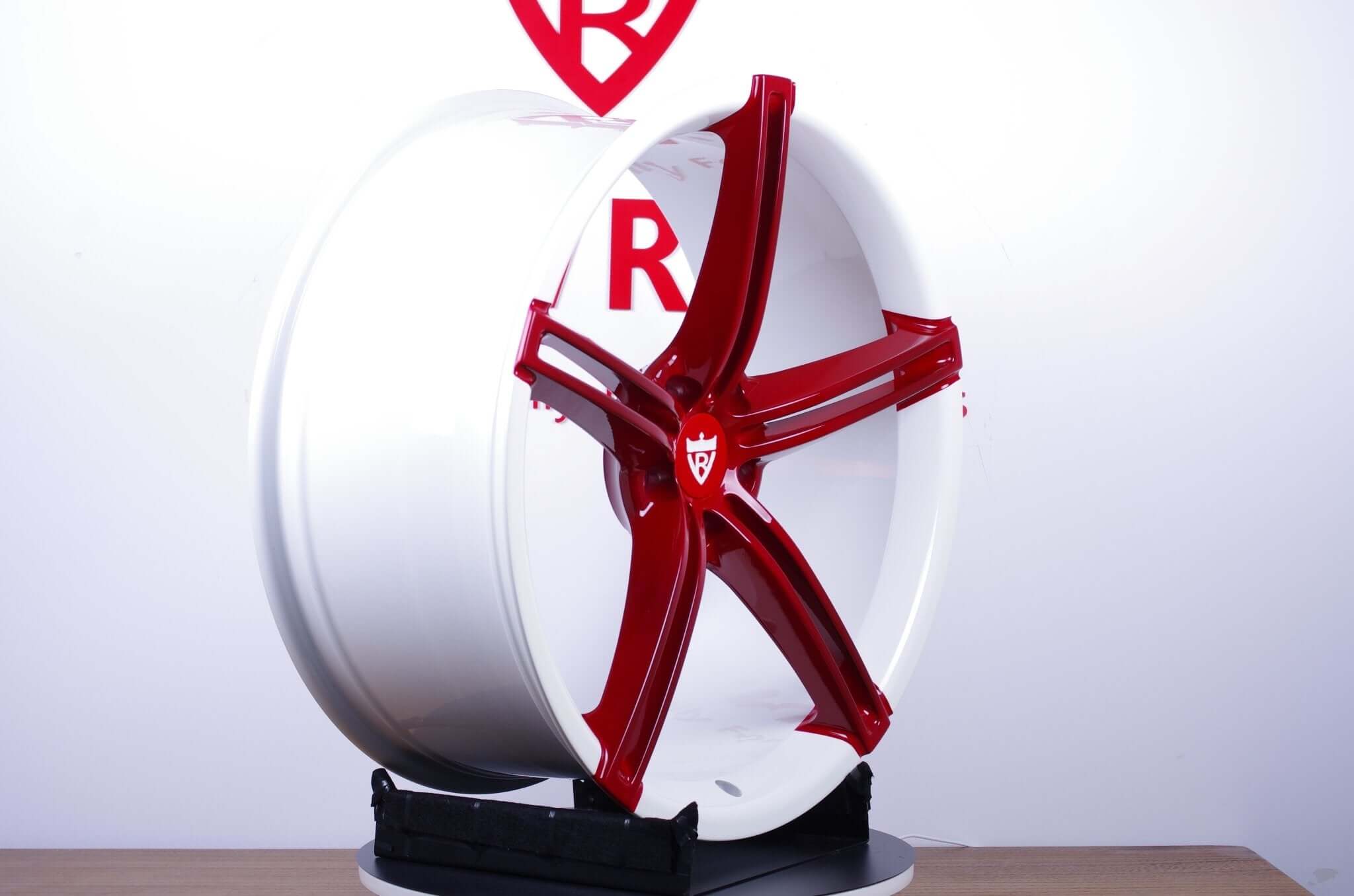 1 PIECE 5 SPOKE FORGED WHEELS SERIES : RV-MS63B Maroon Finish Wheels - RVRN WHEELS