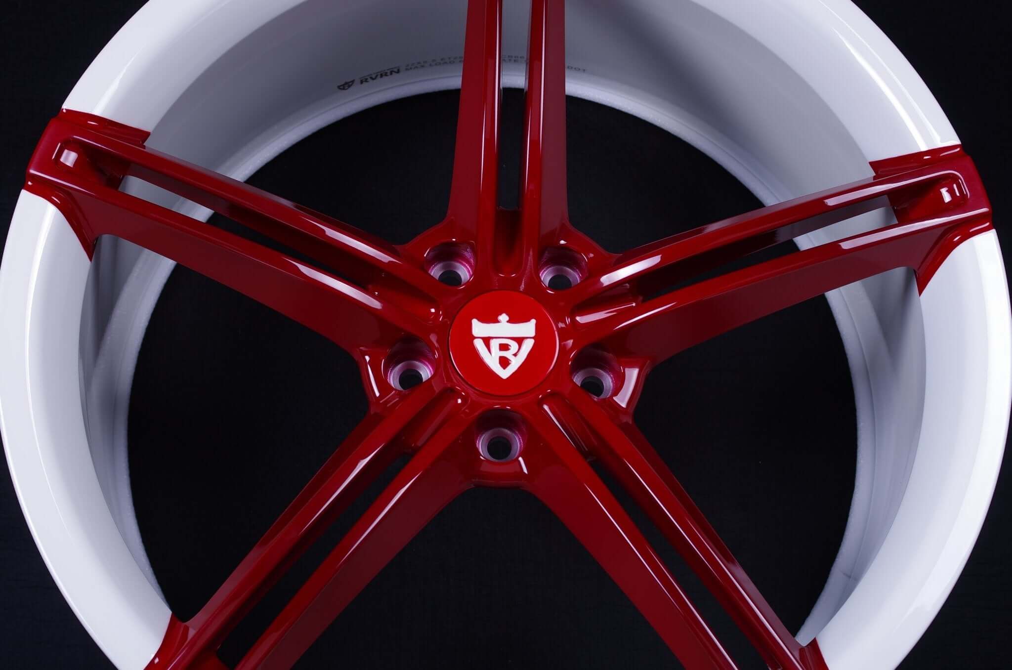 1 PIECE 5 SPOKE FORGED WHEELS SERIES : RV-MS63B Maroon Finish Wheels - RVRN WHEELS