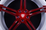 1 PIECE 5 SPOKE FORGED WHEELS SERIES : RV-MS63B Maroon Finish Wheels - RVRN WHEELS
