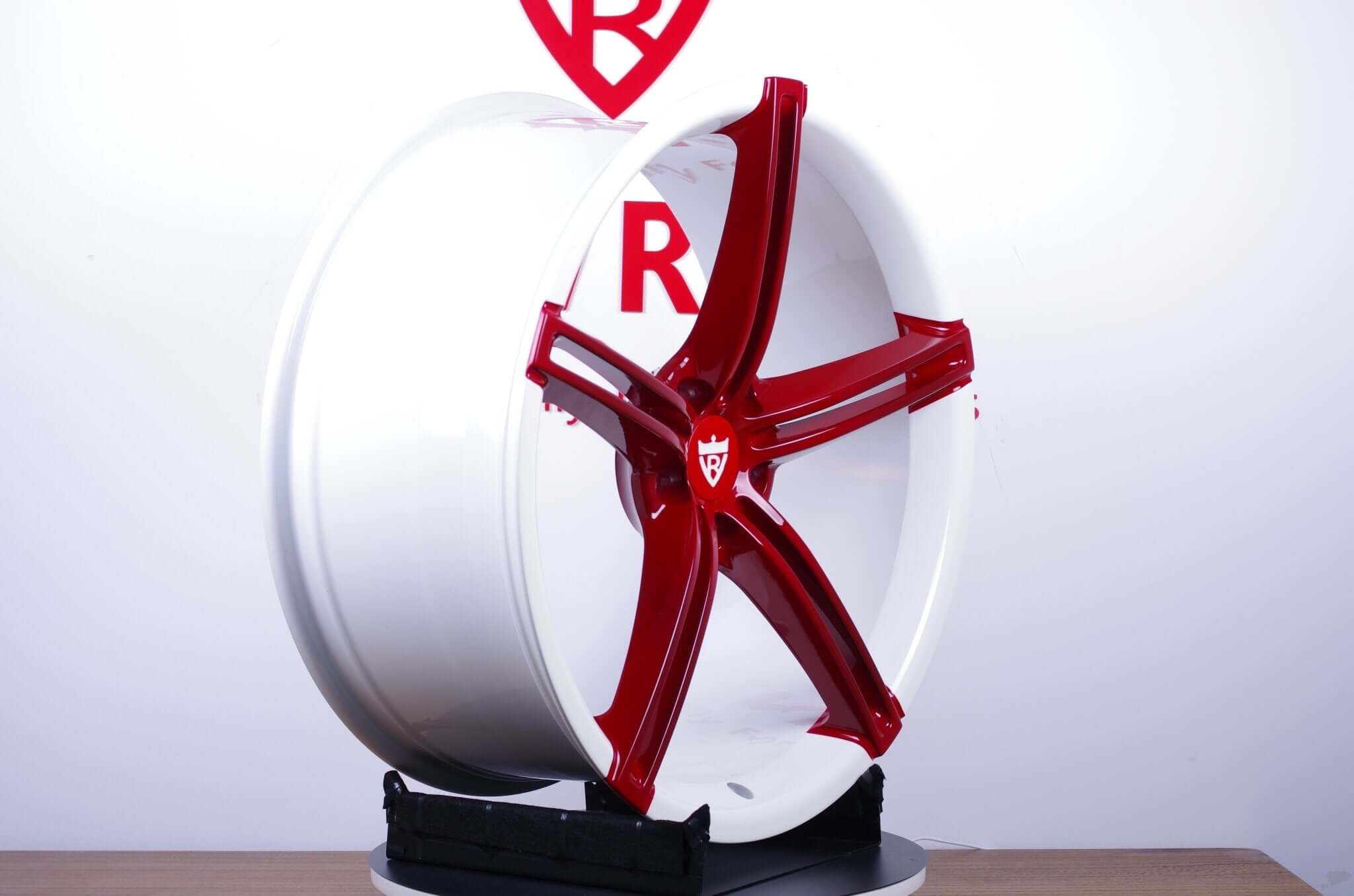 1 PIECE 5 SPOKE FORGED WHEELS SERIES : RV-MS63B Maroon Finish Wheels - RVRN WHEELS