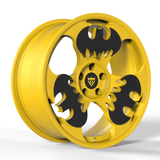 Custom 1-piece forged Batman rims in yellow and black, perfect for sports cars: RV-MBT - RVRN WHEELS