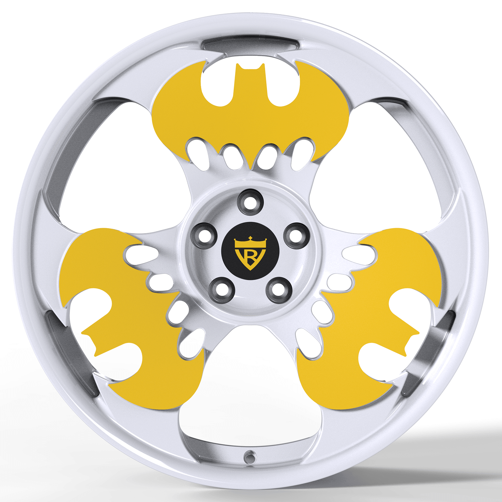 Stylish yellow Batman forged wheels for a unique, aggressive car look: RV-MBT - RVRN WHEELS