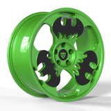 Premium forged Batman rims in green with a unique design for performance cars: RV-MBT - RVRN WHEELS