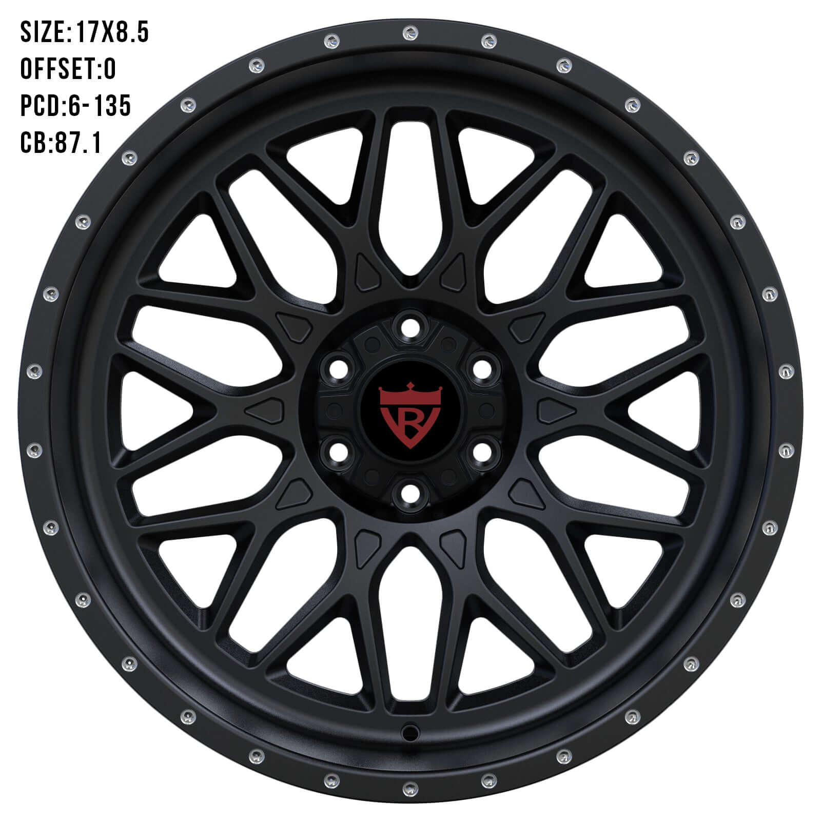 1 PIECE DEEP DISH RED AND BLACK FORGED WHEELS SERIES: RV-MF012 - RVRN WHEELS