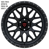 1 PIECE DEEP DISH RED AND BLACK FORGED WHEELS SERIES: RV-MF012 - RVRN WHEELS