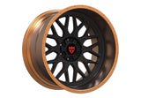 1 PIECE DEEP DISH RED AND BLACK FORGED WHEELS SERIES: RV-MF012 - RVRN WHEELS