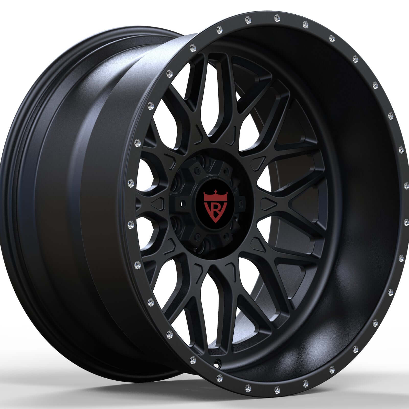1 PIECE DEEP DISH RED AND BLACK FORGED WHEELS SERIES: RV-MF012 - RVRN WHEELS
