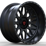 1 PIECE DEEP DISH RED AND BLACK FORGED WHEELS SERIES: RV-MF012 - RVRN WHEELS