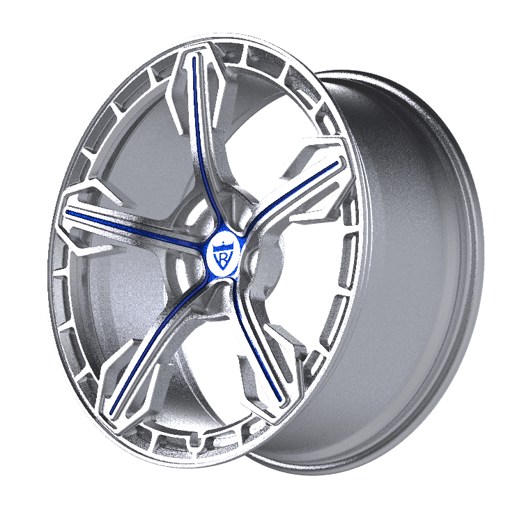 1 PIECE FORGED BLUE AND BRUSH WHEELS SERIES: RV-MA62 - RVRN WHEELS