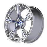 1 PIECE FORGED BLUE AND BRUSH WHEELS SERIES: RV-MA62 - RVRN WHEELS