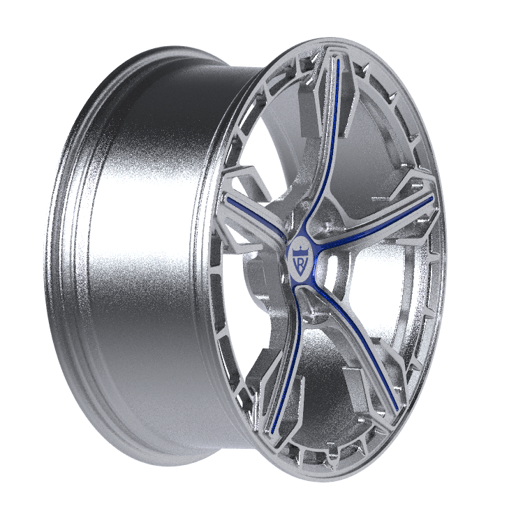 1 PIECE FORGED BLUE AND BRUSH WHEELS SERIES: RV-MA62 - RVRN WHEELS
