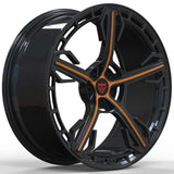 1 PIECE FORGED BLUE AND BRUSH WHEELS SERIES: RV-MA62 - RVRN WHEELS