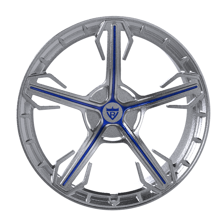 1 PIECE FORGED BLUE AND BRUSH WHEELS SERIES: RV-MA62 - RVRN WHEELS