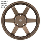 1 PIECE FORGED GLOSS BLACK WHEELS SERIES: RV-MT275 - RVRN WHEELS