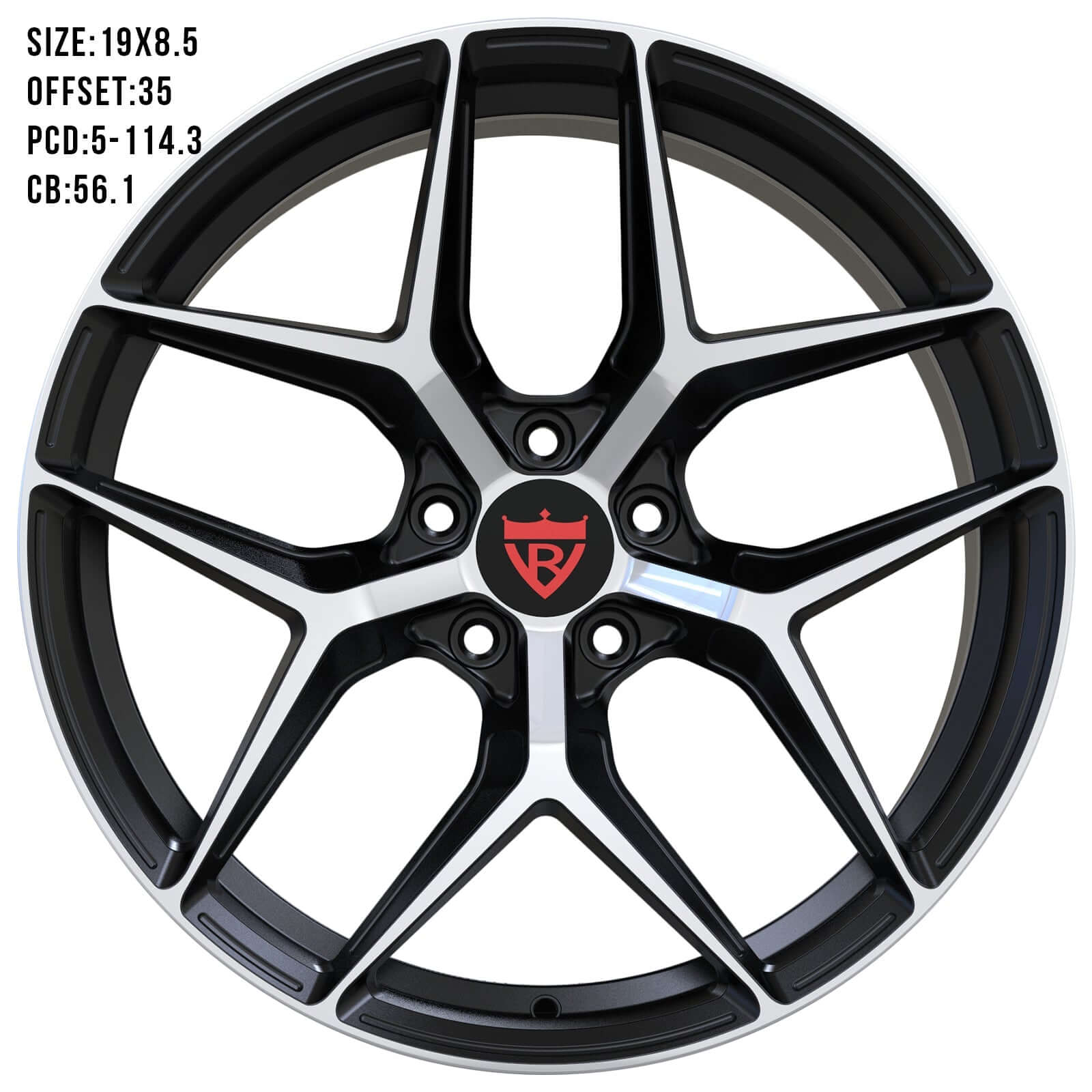 1 PIECE FORGED RED WHEELS SERIES: RV-MS203 - RVRN WHEELS