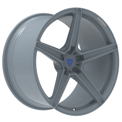 Custom 1 Piece Forged Wheel RV-MB559 in grey, designed for BMW X5 and other vehicles, showcasing a modern 5-spoke design.