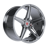 Custom forged monoblock wheel in chrome finish for BMW X5, available in various sizes and specifications.