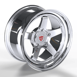 CUSTOM MONOBLOCK 5 SPOKE DEEP LIP FORGED CHROME WHEELS: RV-MT396