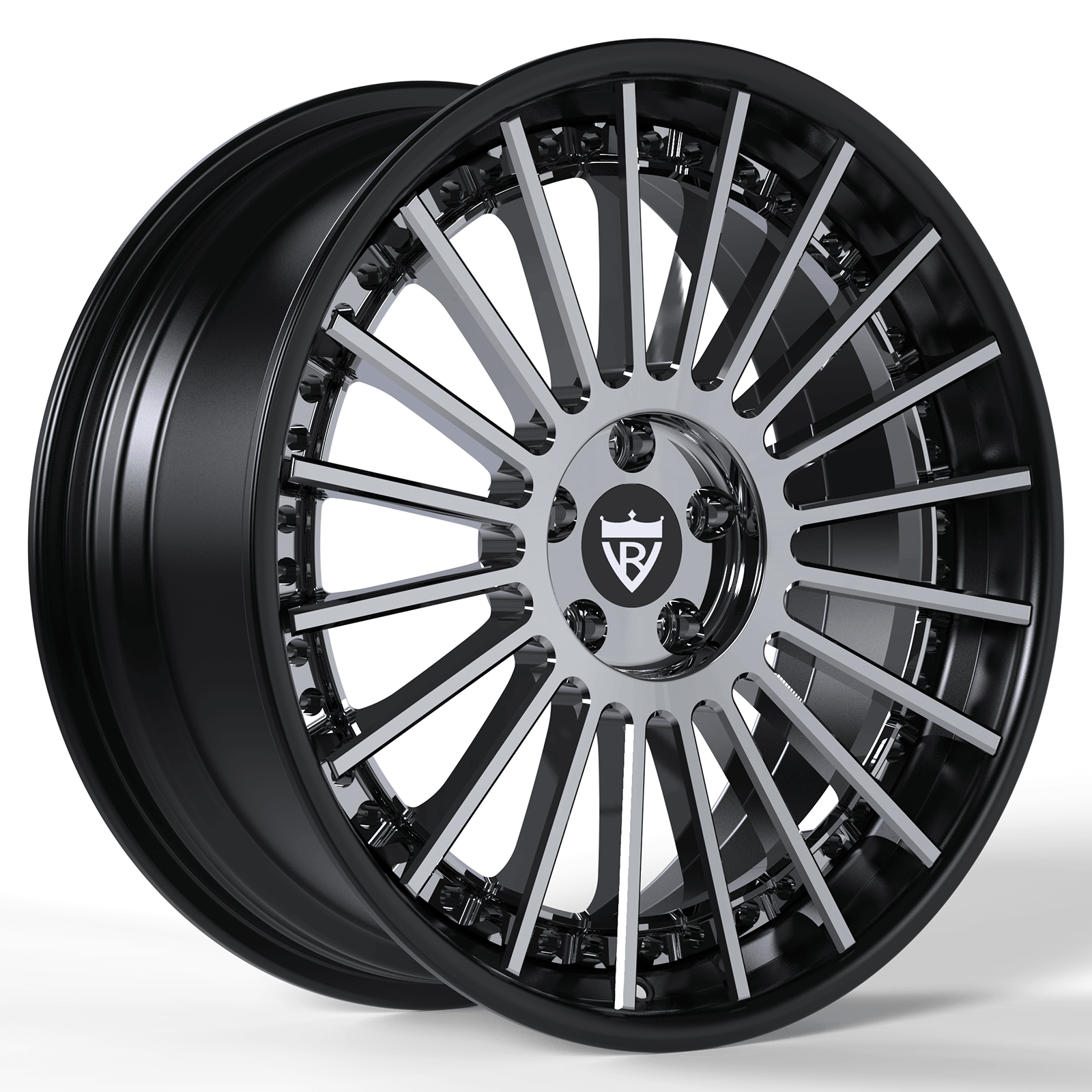 2-PIECE CUSTOM FORGED BLACK WHEELS SERIES: RV-TR66 - RVRN WHEELS