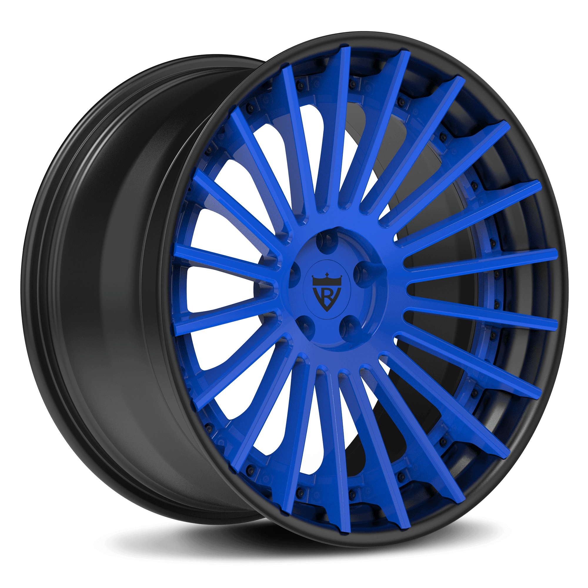 2-PIECE CUSTOM FORGED BLUE WHEELS SERIES: RV-TR66 - RVRN WHEELS
