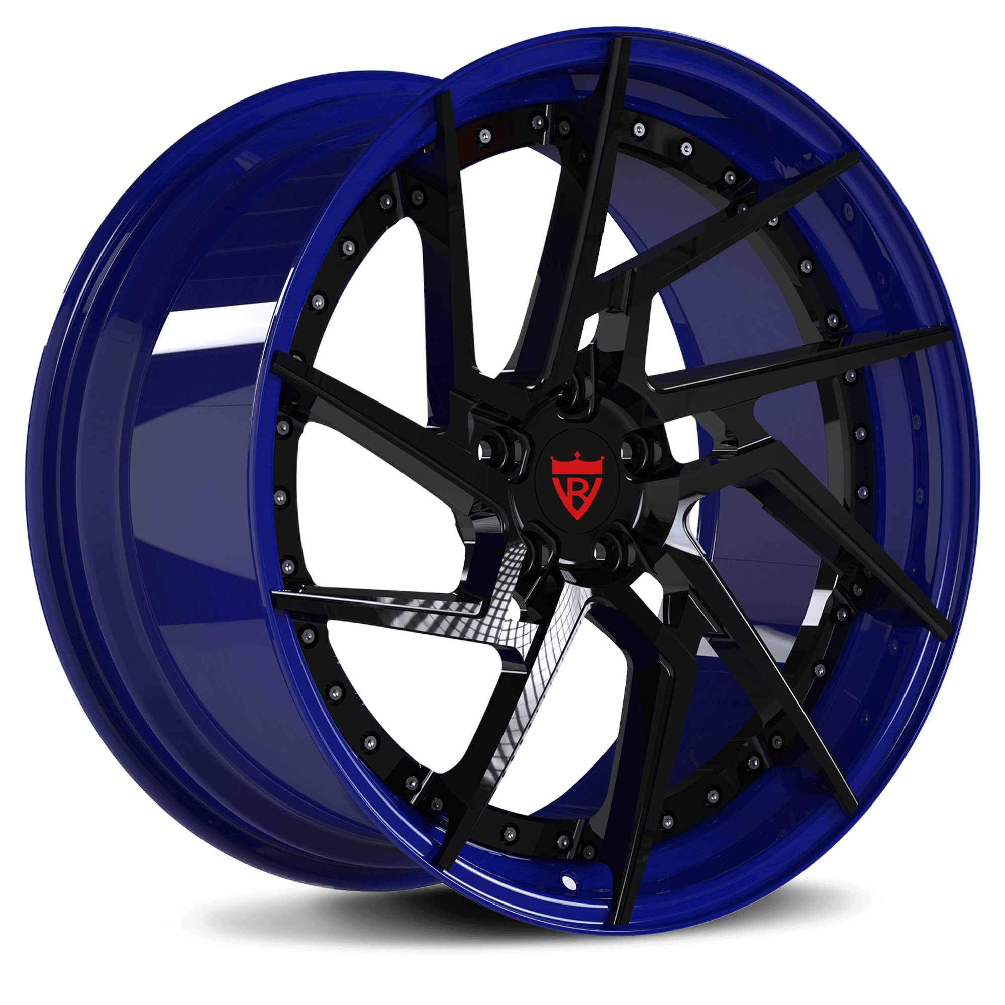 2 PIECE FORGED BLUE WHEEL SERIES: RV-DF041 - RVRN WHEELS