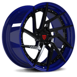 CUSTOM 2 PIECE FORGED BLUE WHEELS:  RV-DF041