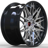 CHRYSLER 300S AFTERMARKET WHEELS-RVRN RV-T081 SERIES-CUSTOM FORGED 2PC RIMS CHROME AND BLACK