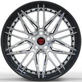 CHRYSLER 300S AFTERMARKET WHEELS-RVRN RV-T081 SERIES-CUSTOM FORGED 2PC RIMS CHROME AND BLACK