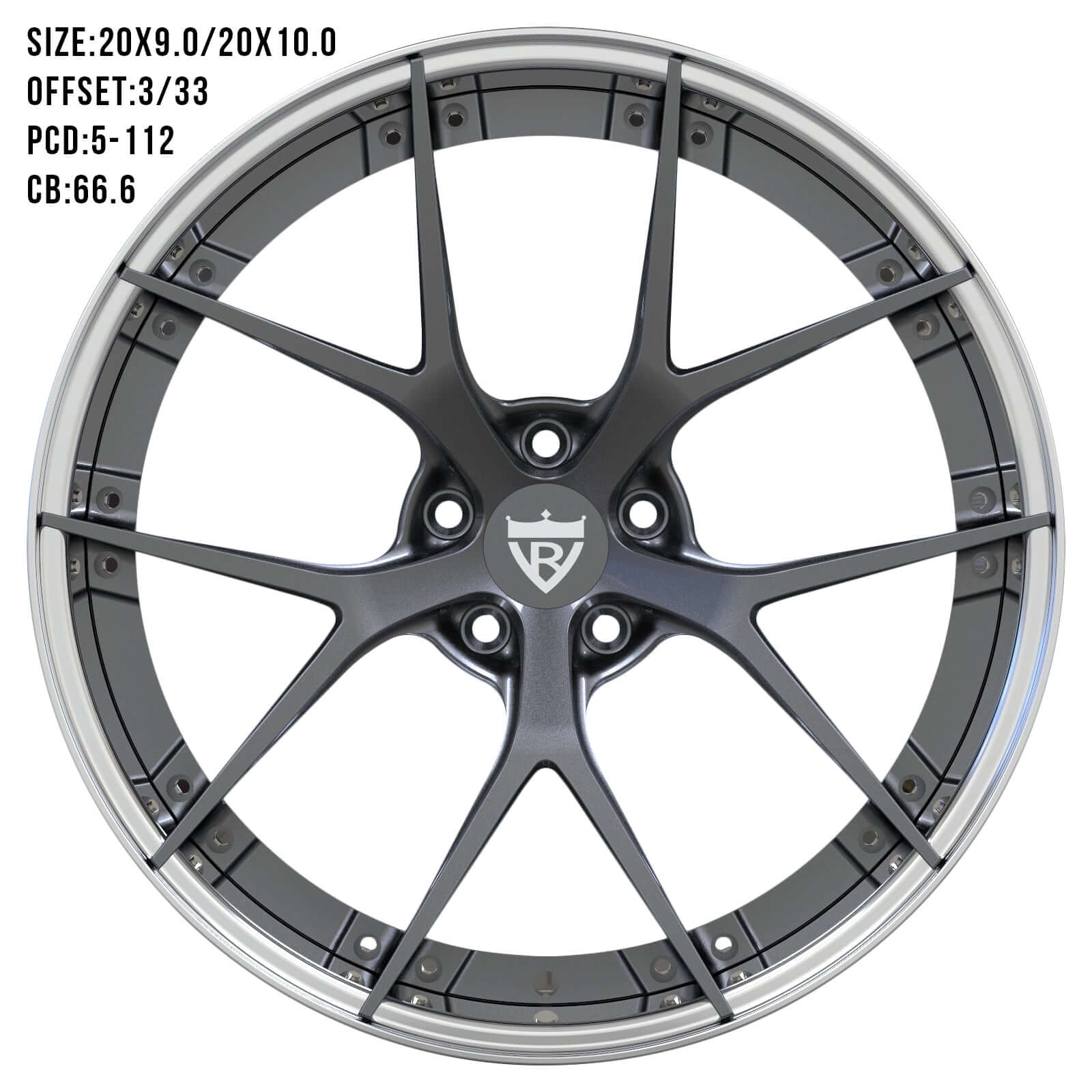 2 PIECE FORGED CHROME WHEELS SERIES: RV-DB189 - RVRN WHEELS