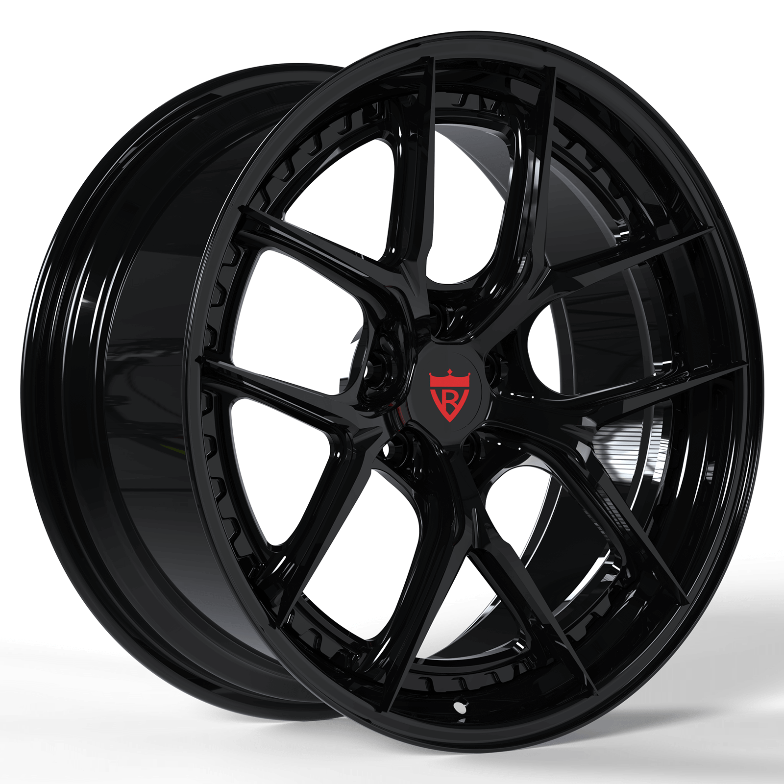 2 PIECE FORGED GLOSS BLACK WHEELS SERIES: RV-DB179 - RVRN WHEELS