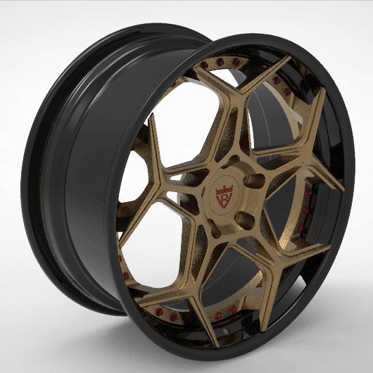 2 PIECE FORGED GLOSS BLACK WHEELS SERIES : RV-DR01 - RVRN WHEELS