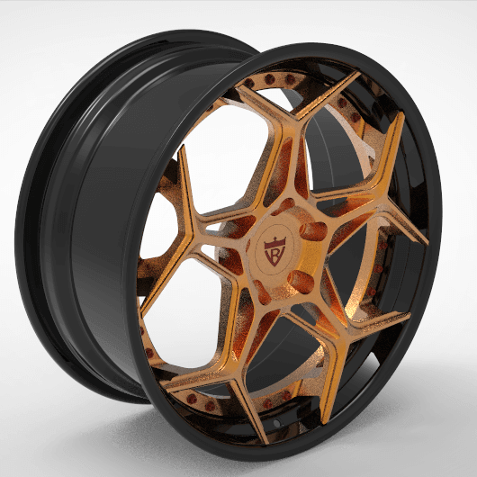 2 PIECE FORGED GLOSS BLACK WHEELS SERIES : RV-DR01 - RVRN WHEELS