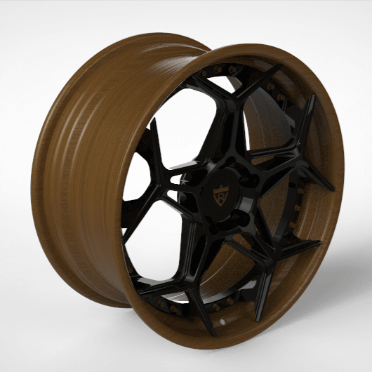 2 PIECE FORGED GLOSS BLACK WHEELS SERIES : RV-DR01 - RVRN WHEELS