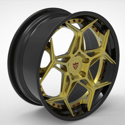 2 PIECE FORGED GLOSS BLACK WHEELS SERIES : RV-DR01 - RVRN WHEELS