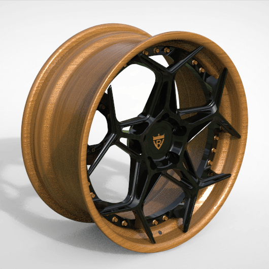 2 PIECE FORGED GLOSS BLACK WHEELS SERIES : RV-DR01 - RVRN WHEELS