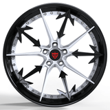 2 PIECE FORGED GLOSS BLACK WHEELS SERIES : RV-DR082 - RVRN WHEELS