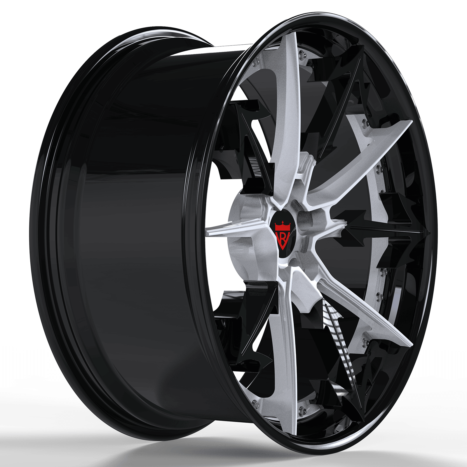 2 PIECE FORGED GLOSS BLACK WHEELS SERIES : RV-DR082 - RVRN WHEELS