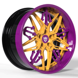 Custom Maserati Wheels & Rims-RM01-Fully Forged 2pc Series-Purple and black rims-RVRN Forged