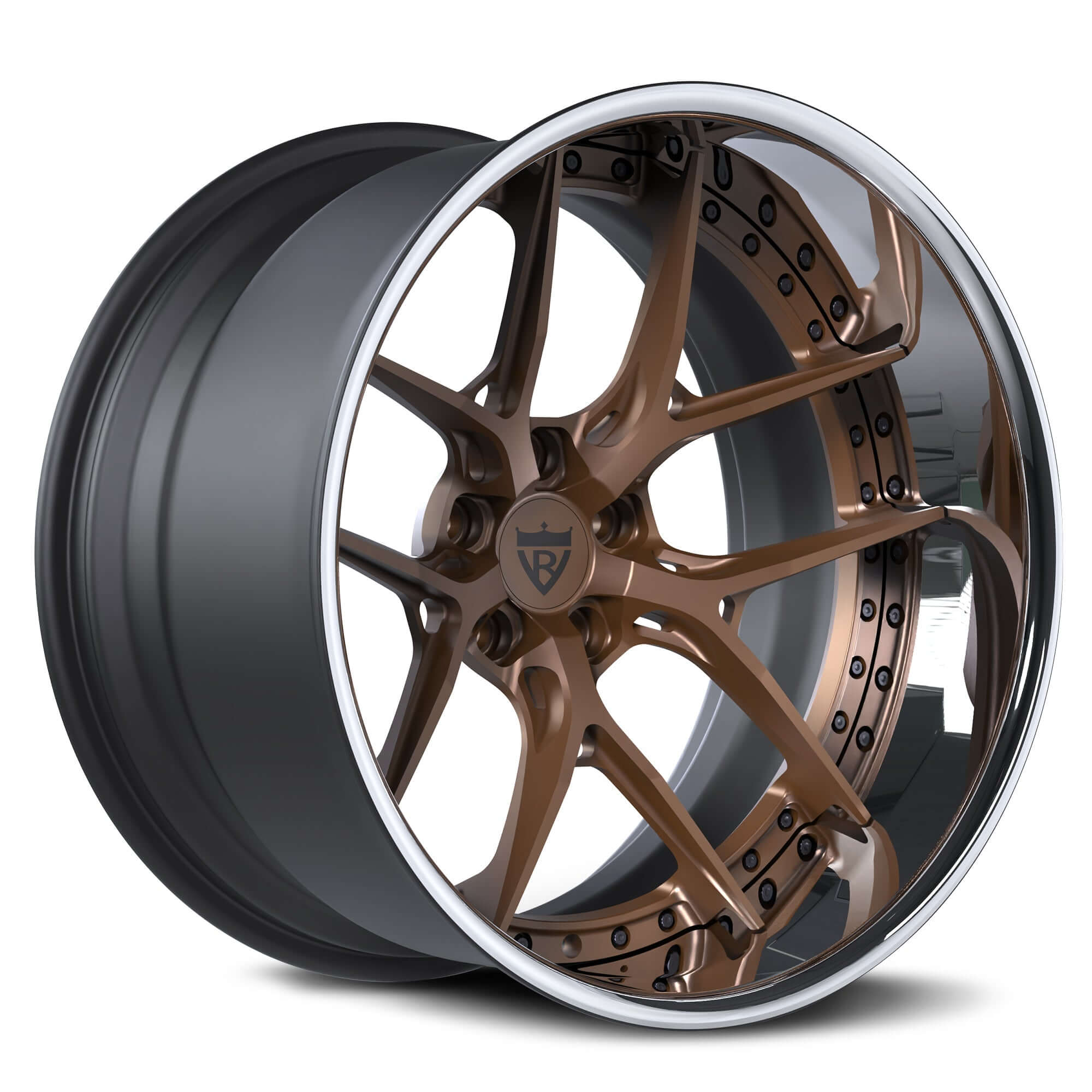 2-PIECE SUPER CONCAVE DEEP DISH FORGED WHEEL : RV-DR08D - RVRN WHEELS