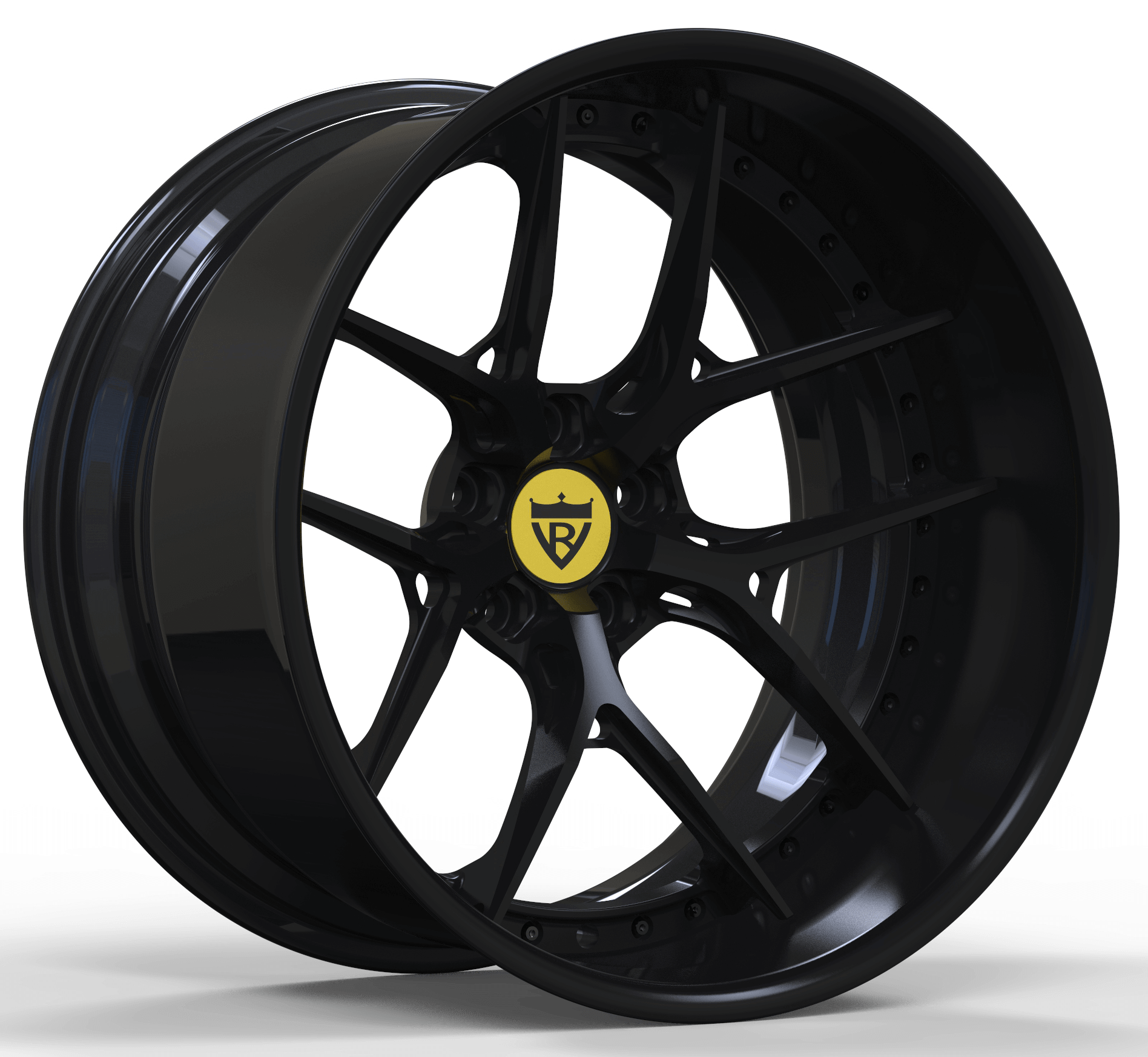 2-PIECE SUPER CONCAVE DEEP DISH FORGED WHEEL : RV-DR08D - RVRN WHEELS