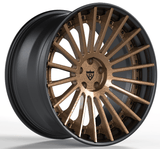Custom 3-piece forged RV-TR66 wheel in bronze and black, ideal for BMW owners seeking lightweight performance.