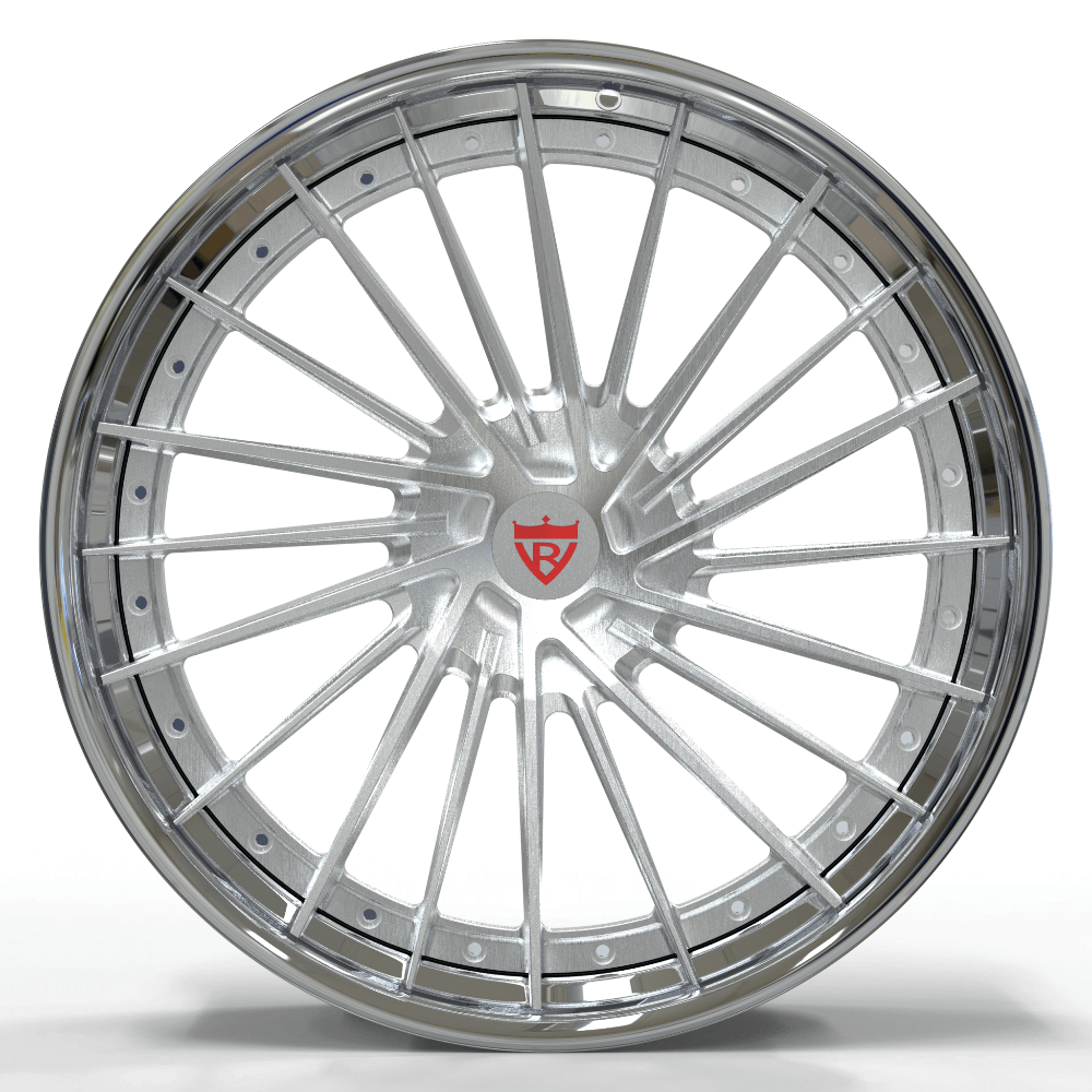 Custom forged 2-piece wheel design for Audi S5. Eye-catching, aggressive profile for enhanced vehicle style.
