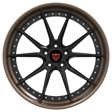 RVRN RV-DB082 2-piece forged wheels in bronze and black – 10-spoke racing design