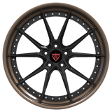 RVRN RV-DB082 2-piece forged wheels in bronze and black – 10-spoke racing design