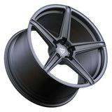 Custom forged monoblock rim, 21-inch black wheel design, suitable for BMW X5 and other vehicles.